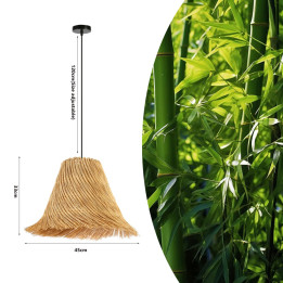 Immax BOHO NATURALEZA design pendant luminaire, L45cm, E27, natural rattan