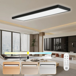 Immax NEO LITE FRAME Smart Ceiling Luminaire 120x30cm, IP44, CCT, WiFi, Tuya, BEACON black
