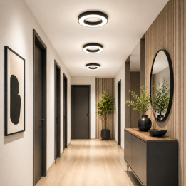 Immax NEO PASTEL SLIM Smart Ceiling Light 60x7cm 53W Black Zigbee 3.0