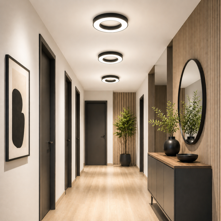 Immax NEO PASTEL SLIM Smart Ceiling Light 60x7cm 53W Black Zigbee 3.0