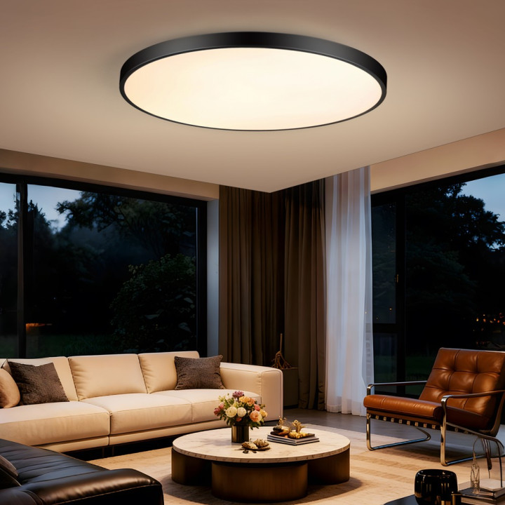 Immax NEO LITE SEMPLICI Smart Ceiling Light Tuya WiFi BEACON, 100cm, 128W 9088lm, Black