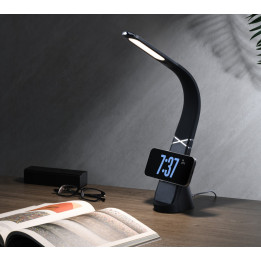 Immax MAGIC LED Table Lamp with Magnetic Wireless Charging, Black
