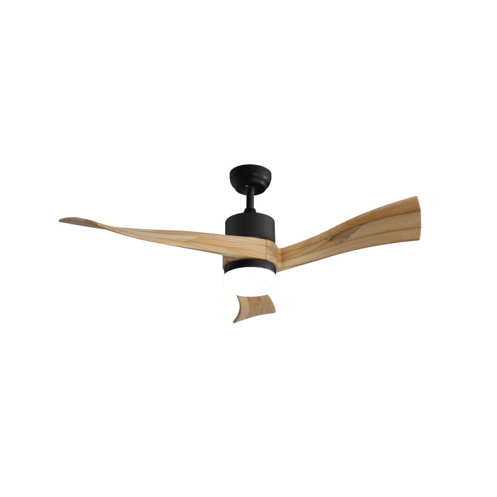 Immax NEO LITE SOFISTICADO Smart LED Ceiling Light with Fan Tuya WiFi Black/Wood