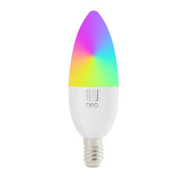 Immax NEO LITE Smart LED Bulb E14 6W RGB+CCT Dimmable WiFi C37 White 07716L