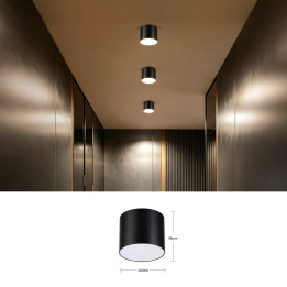 Immax NEO LITE RONDATES Smart Ceiling Light Black 11.5cm 18W 1458lm Tuya WiFi BEACON