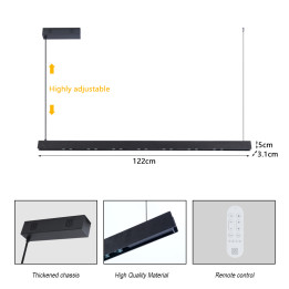 Immax NEO-MADEIRA Walnut wood linear 122cm 26W on cord Tuya WIFI BEACON CCT dimmable