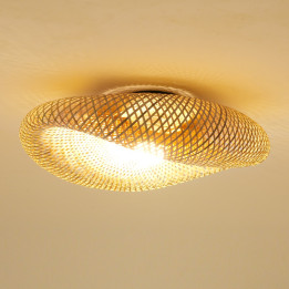 Immax BOHO HILO Design Ceiling Luminaire D80cm E27 40W Bamboo Black