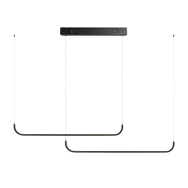 Immax NEO PATTINI Smart Double Pendant Luminaire 160-280cm, 53W, 3640lm Black Zigbee 3.0