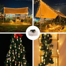 Immax 08506L DROP Solar LED Decorative Chain 200 LEDs 20m 3000K Warm White IP65