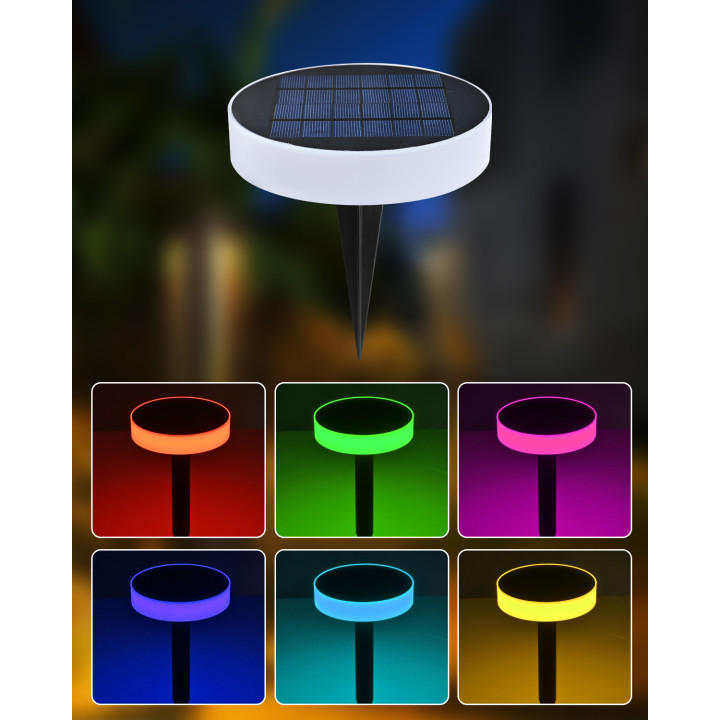 Immax NEO LITE Smart Solar Lamp ROUND RGB IP65 BT Tuya