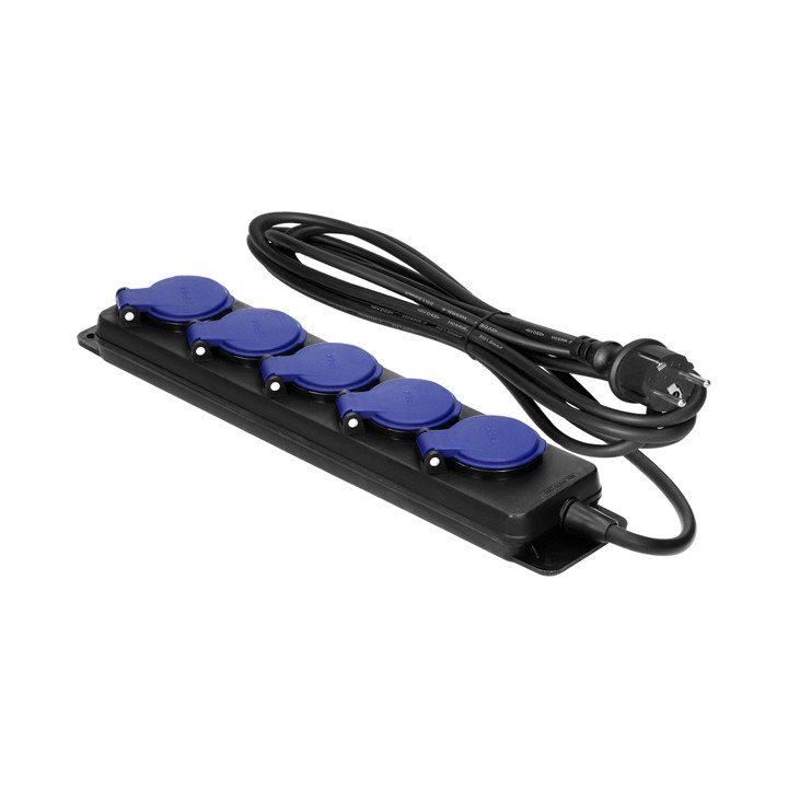 ORNO OR-AE-13297/3M 5-Outlet Power Strip 3m Cable IP44 230V AC Outdoor Extension Lead