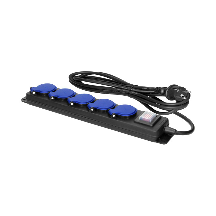 ORNO OR-AE-13298/5M Power Distribution Block 5 Outlets 5m Cable IP44 230V AC