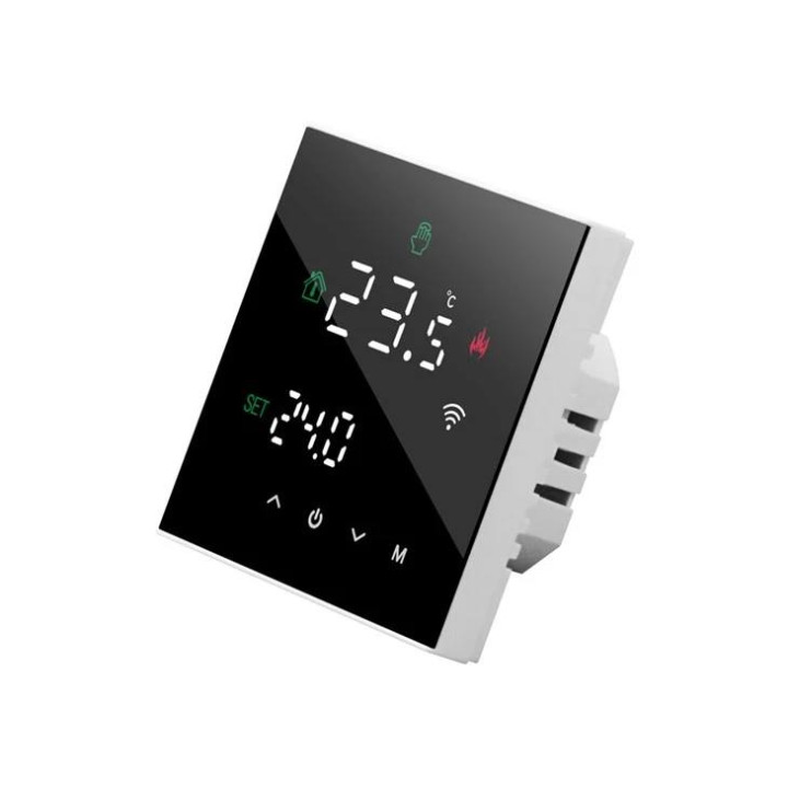 Termostats elektriski apsildāmam grīdām (melns)