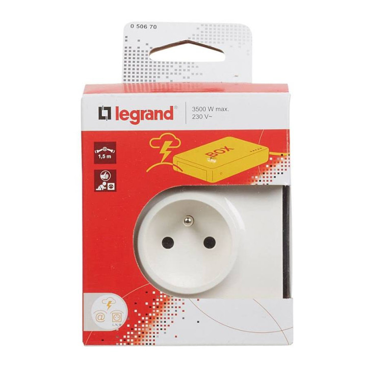 ОГРАНИЧИТЕЛЬ ПЕРЕНАПРЯЖЕНИЯ LE-50670 2P+Z 2 x RJ45 3500 Вт LEGRAND