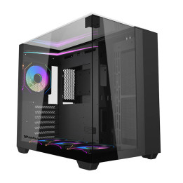 darkFlash TH285 Black Computer Case + 4 Fans
