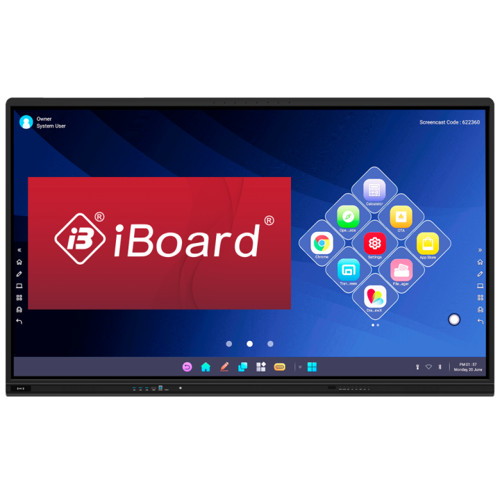 IBOARD IB-TE-MP-55E1-V3 Desktop Monitor with Google Home App Support