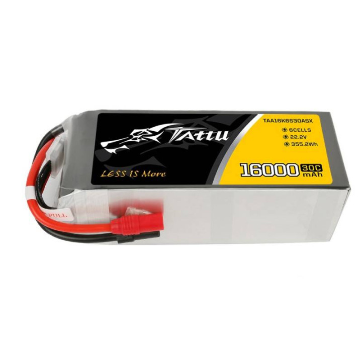 Tattu TAA16K6S30ASX 16000mAh 22.2V 30C 6S1P LiPo Battery with AS150+XT150
