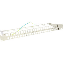 VidiLine R19-PP48 19" 48-Port Keystone Patch Panel 1U Metal