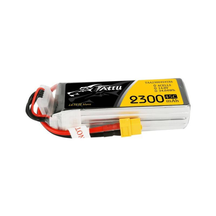 Tattu TAA23004S75X6 2300mAh 14.8V 75C 4S1P XT60 LiPo Battery