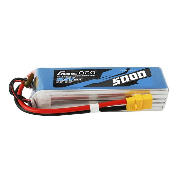 Gens Ace Bashing 5000mAh 18.5V 60C 5S1P LiPo Battery with XT90 Connector