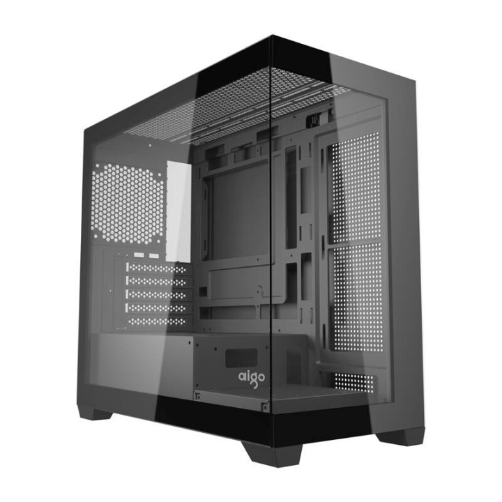 darkFlash C218M Black Computer Case + 6 ARGB Fans