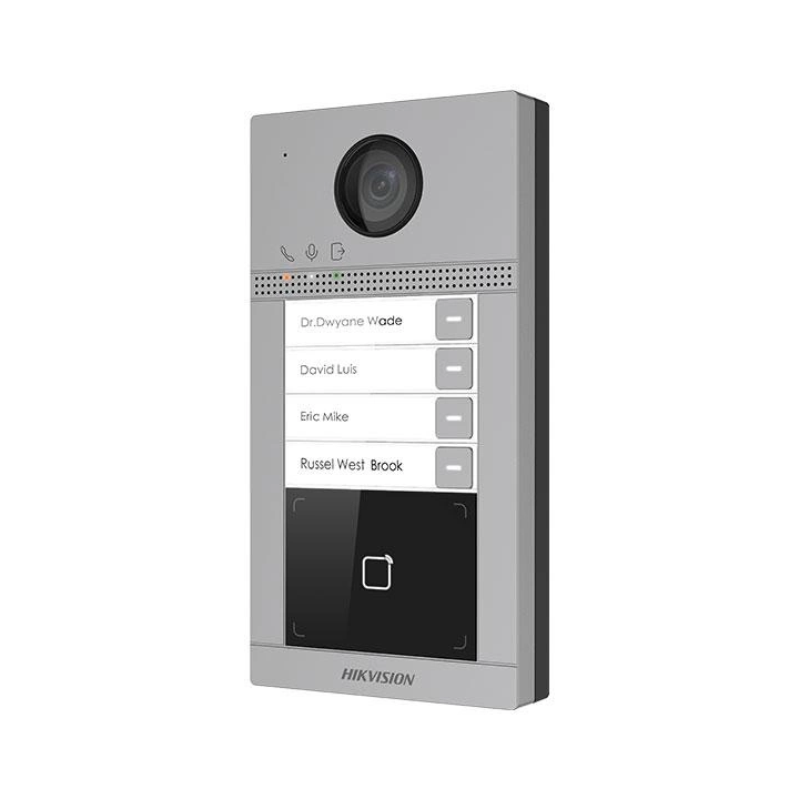 Hikvision DS-KV8413-WME1(C) 4-Button Metal Villa Door Station with Wi-Fi and PoE