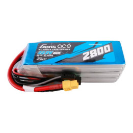 Gens ace G-Tech 2800mAh 22.2V 60C 6S1P LiPo Battery Pack with XT60 Plug