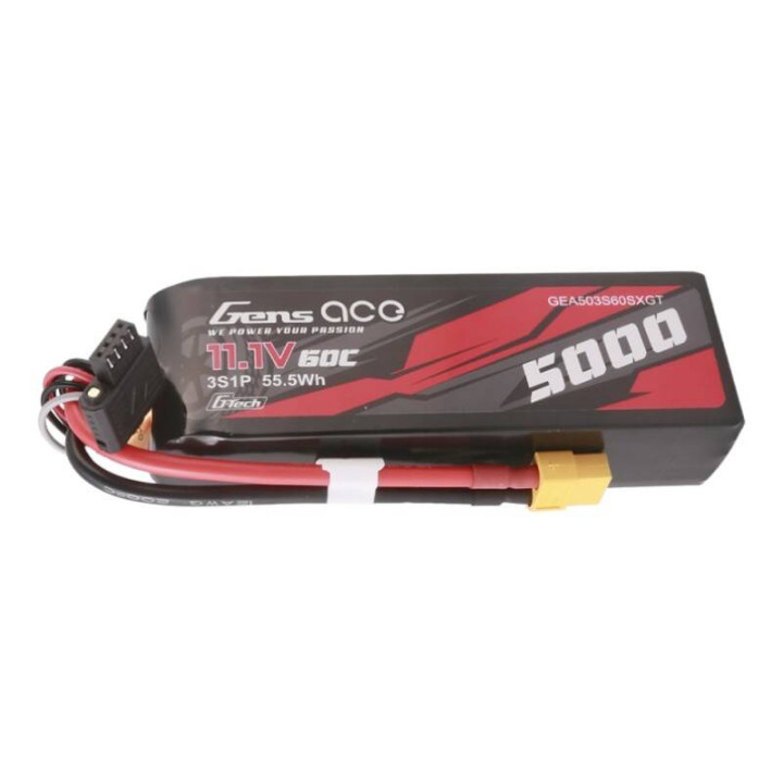 Gens ace G-Tech 5000mAh 11.1V 60C 3S1P LiPo Battery with XT60 Plug