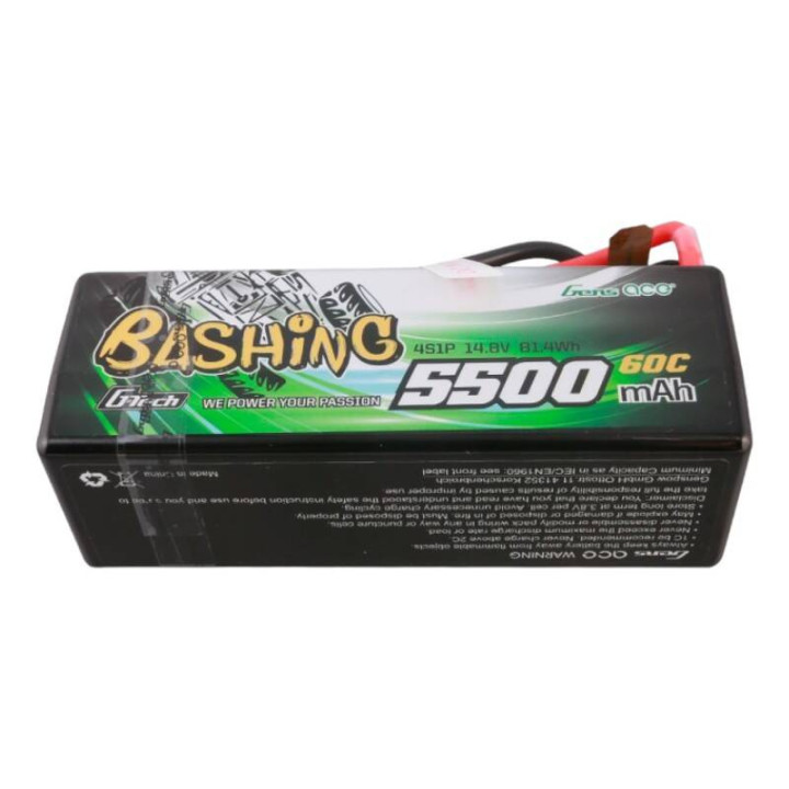 Gens ace G-Tech 5500mAh 4S1P 14.8V 60C HardCase RC car LiPo Battery GEA554S60X9GT