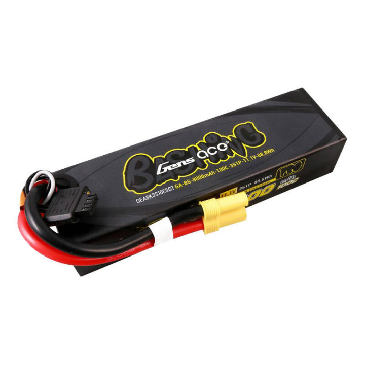Gens ace G-Tech 8000mAh 11.1V 100C 3S1P LiPo Battery Pack with EC5 - Bashing Series