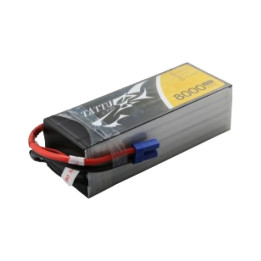 Tattu TAA80006S25E5 8000mAh 22.2V 25C 6S1P LiPo Battery Pack with EC5