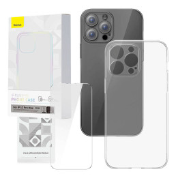 Baseus P60112200201-02 Transparent Case and Tempered Glass Set for iPhone 12 Pro Max