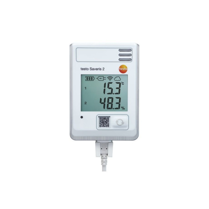 WiFi data logger Testo Saveris 2-H1 with display and integrated probe