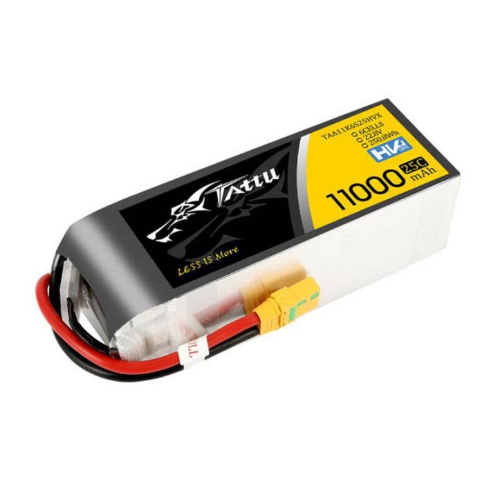 Tattu 11000mAh 22.8V HV 25C 6S1P LiPo Battery Pack with XT90-S (anti-spark) Plug