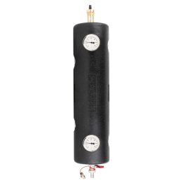 Hydraulic coupling BLH 801, 4xGW G 1 inch, 4xGW G 1/2 inch, thermal insulation, automatic vent, drain valve, thermometers