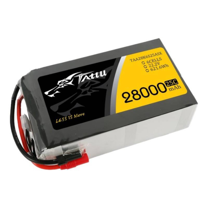 Tattu 28000mAh 22.2V 25C 6S1P LiPo Battery Pack with AS150+XT150 Connector TAA28K6S25ASX