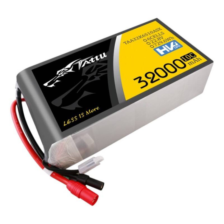 Tattu 32000mAh 22.2V 25C 6S1P LiPo Battery Pack with AS150+XT150