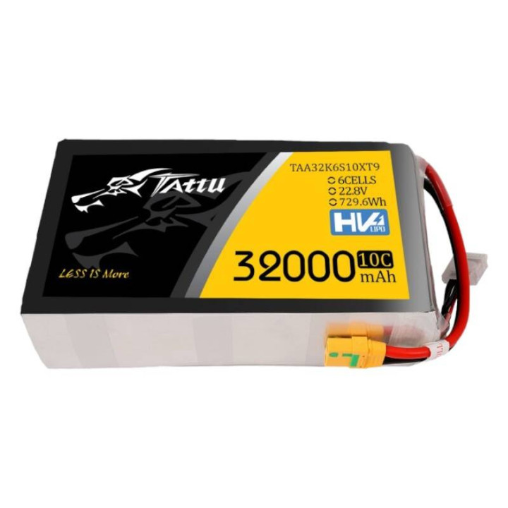 Tattu 32000mAh 22.8V 10C 6S1P LiPo Battery Pack with XT90-S