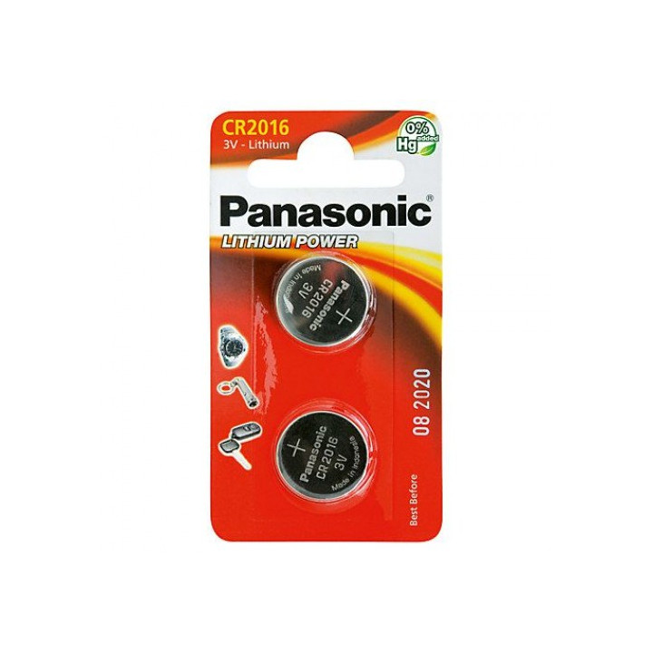 Panasonic CR2016 DL2016 ECR2016 3 В 90 мАч 6016 E-CR2016 SB-T11 280-206 FA H2327325 E2226715 Литиевые батарейки 2 шт.
