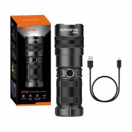 Superfire GT60 Flashlight 2600 lm USB-C Rechargeable