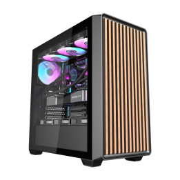 darkFlash DS900WD Computer Case (Black) + 4 ARGB Fans