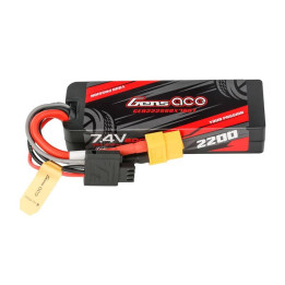 Gens ace G-Tech 2200mAh 7.4V 2S1P 60C GRP-76 Hardcase LiPo Battery with XT60 Plug