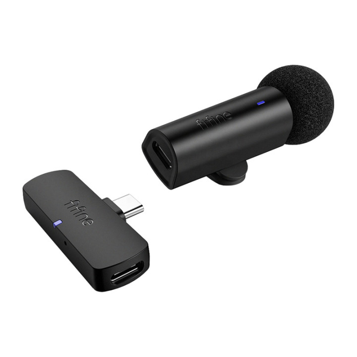 Fifine M6F USB-C Wireless Tie Microphone (Black)