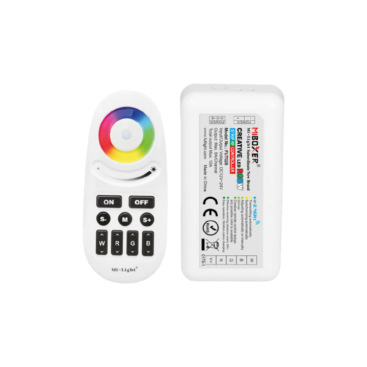 Control Set Remote + Controller RGBW 12-24VDC 10A FUT028