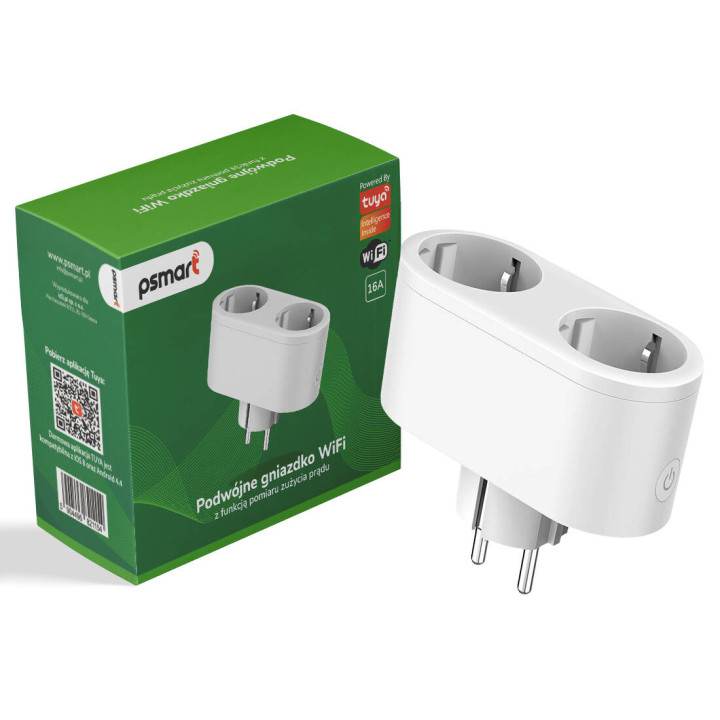 Tuya PSMART Smart WiFi Dual Socket with Energy Monitoring