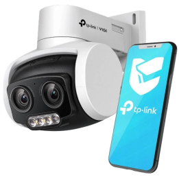 TP-Link VIGI C540V 4MP Dual-Lens PTZ IP Camera with Full-Color Night Vision, Varifocal 2.8-12mm, PoE, Outdoor