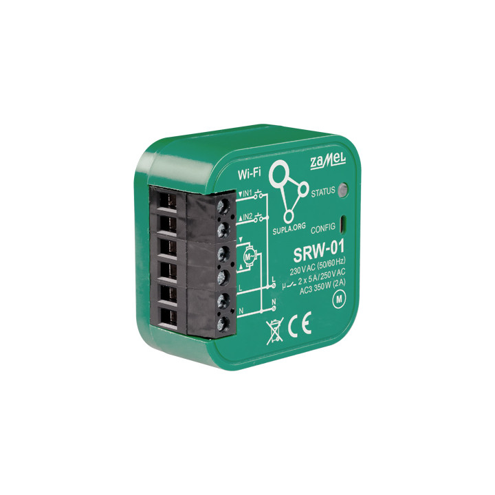 ZAMEL SRW-01 Smart Roller Blind Controller Wi-Fi 230V AC