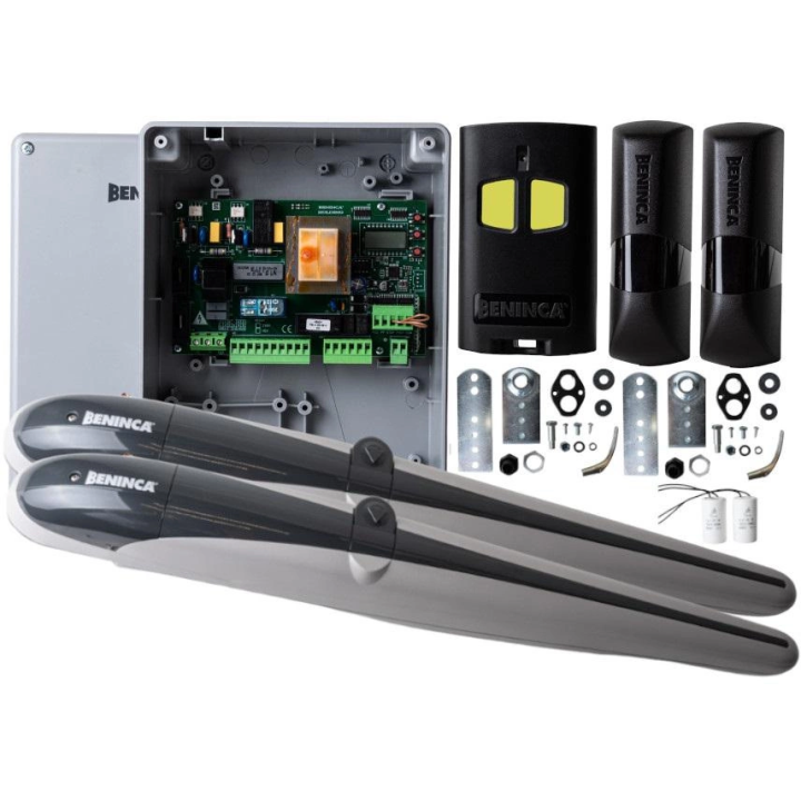 Set Beninca KBOB30M.PM 230V for double-leaf gates up to 3m with photocells and remote control