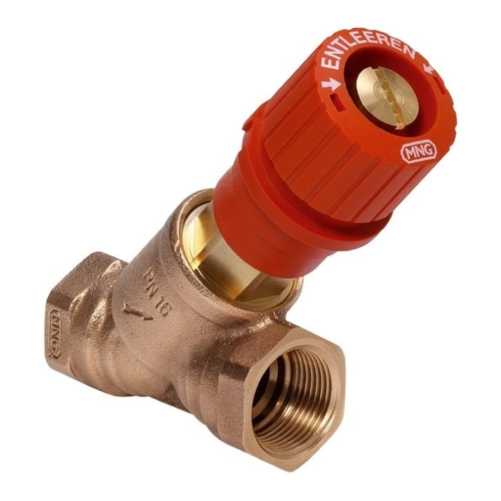 Resideo Braukmann V5000 Kombi-3-plus regulating valve, red, supply, female thread 3/4 inch