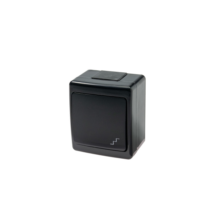 Surface d'interrupteur bidirectionnel BETA noire, protection UV IP44